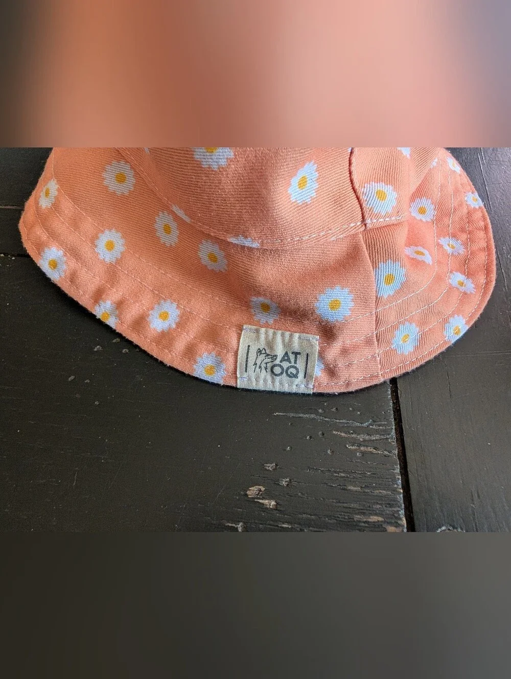 Handmade ATOQ Boutique Reversible UV Protection Children's Bucket Daisy Sun Hat